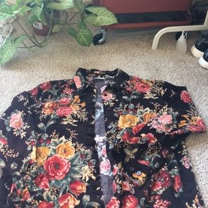 Floral flannel